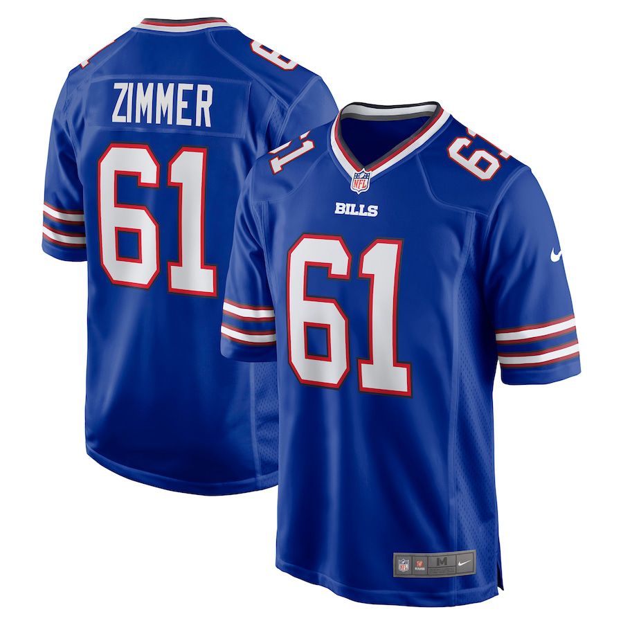 Men Buffalo Bills #61 Justin Zimmer Nike Royal Game NFL Jersey